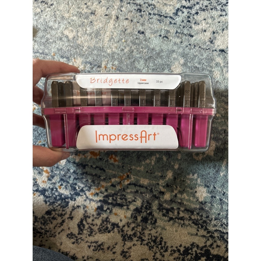 ImpressArt Bridgette 3MM Metal Stamps Uppercase Alphabet & Symbols Set 33 Piece